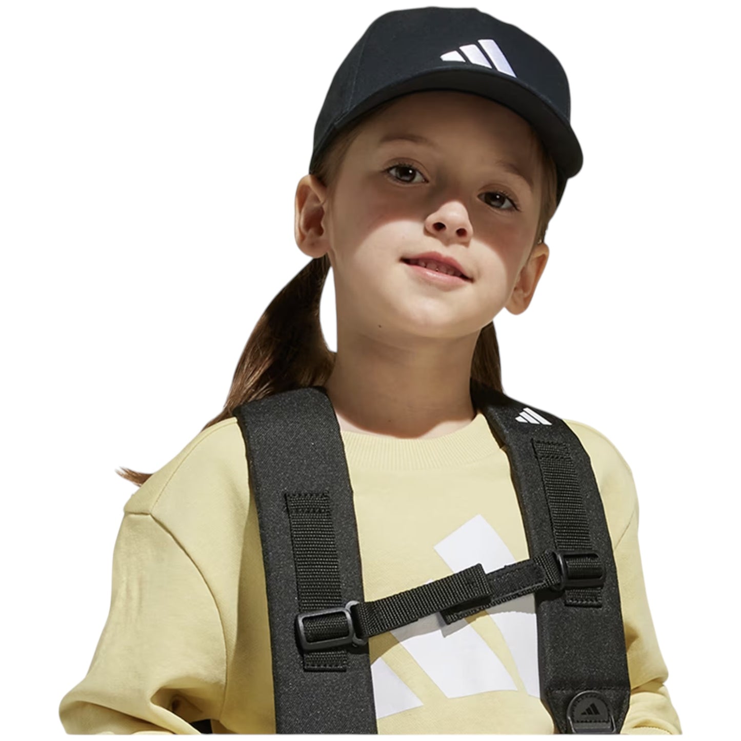 .Adidas COTTON KIDS (JUNIOR)BASEBALL CAP - Black/White- (JD1328) - F