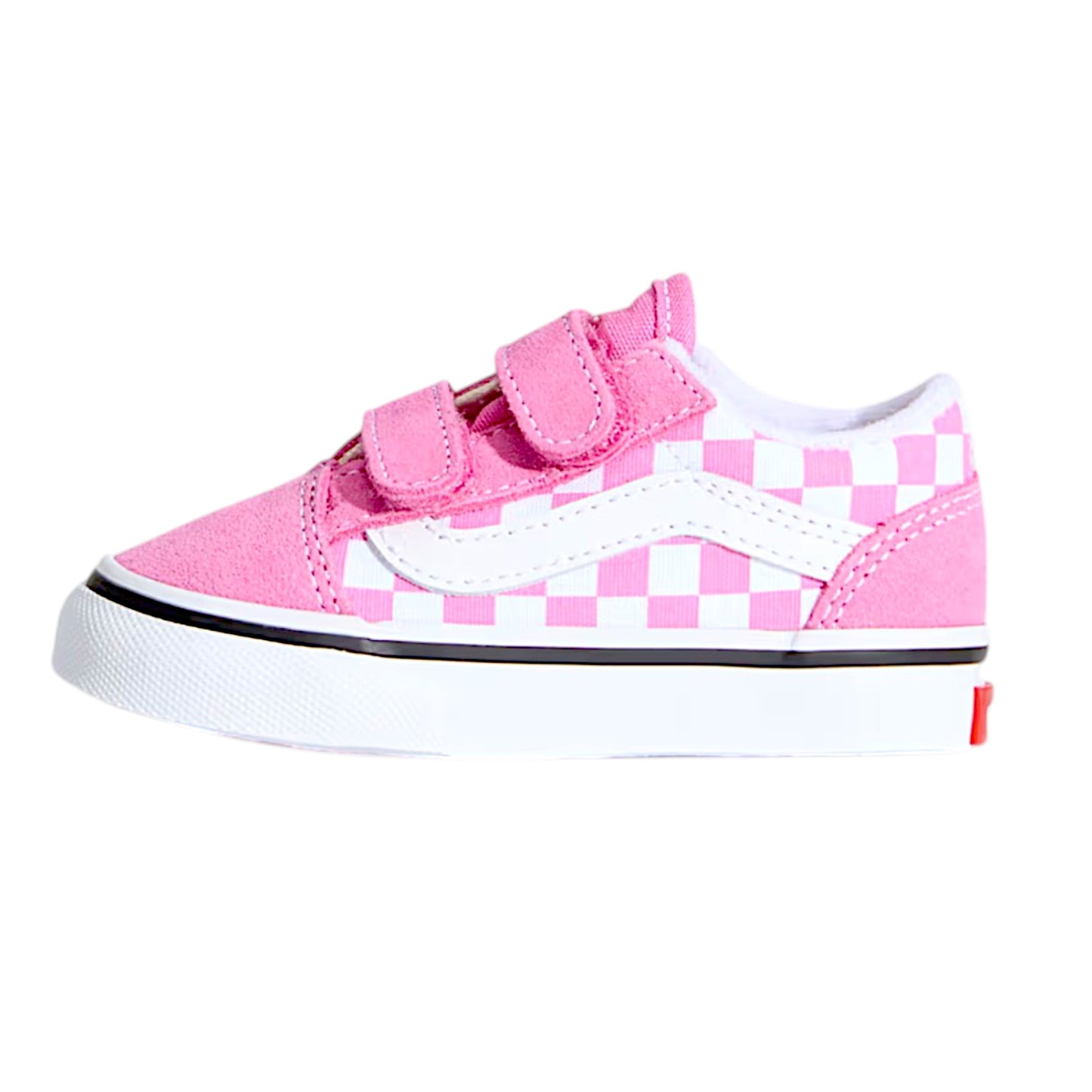 .Vans Toddlers Old Skool V - PINK/WHITE CHECKERED - (VN000CTGFRQ.PNK) - FZ - L1