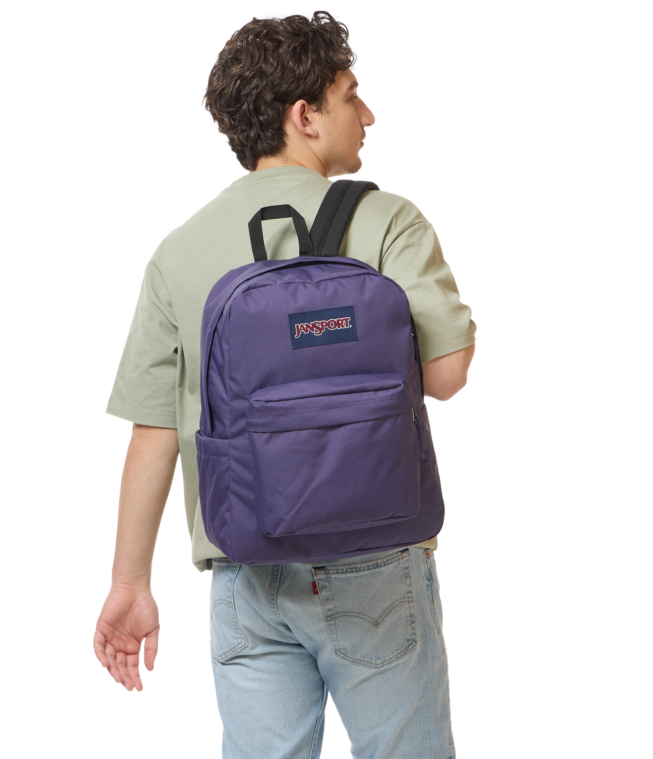 .Jansport Superbreak Plus Amethyst Angst Backpack 26L - (JS0A4QUEDH6) - F