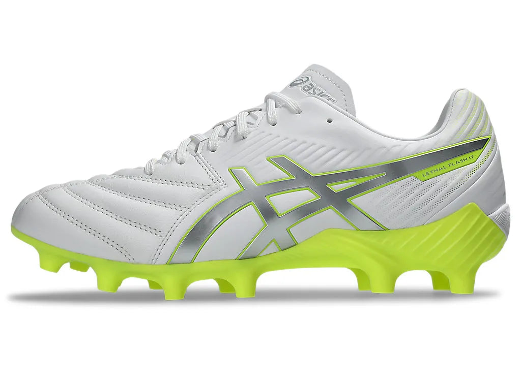 .Asics Mens Lethal Flash IT 3 (WIDE) - WHITE/SAFETY YELLOW - (1111A276.106) - FT3 - R2L17