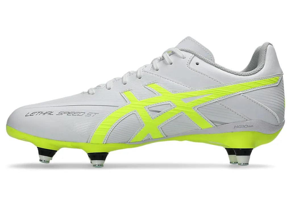 .Asics Mens Lethal Speed ST 3 - WHITE/SAFETY YELLOW - (1111A270-100) - SS3 - R2L17