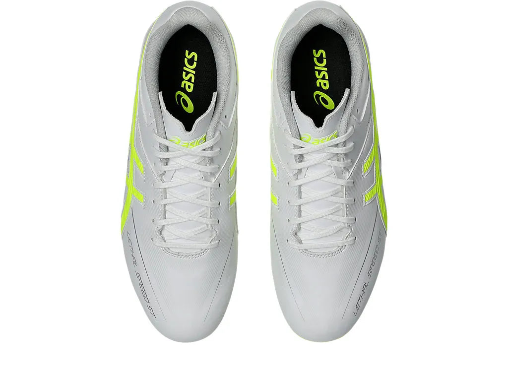 .Asics Mens Lethal Speed ST 3 - WHITE/SAFETY YELLOW - (1111A270-100) - SS3 - R2L17