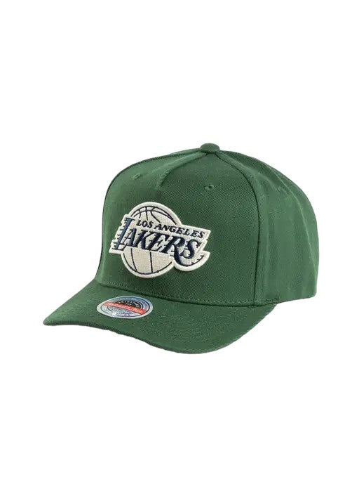 Mitchell & Ness NBA Los Angeles Lakers Off Court Classic Snapback Cap - GREEN/WHITE - MNLK4 - F