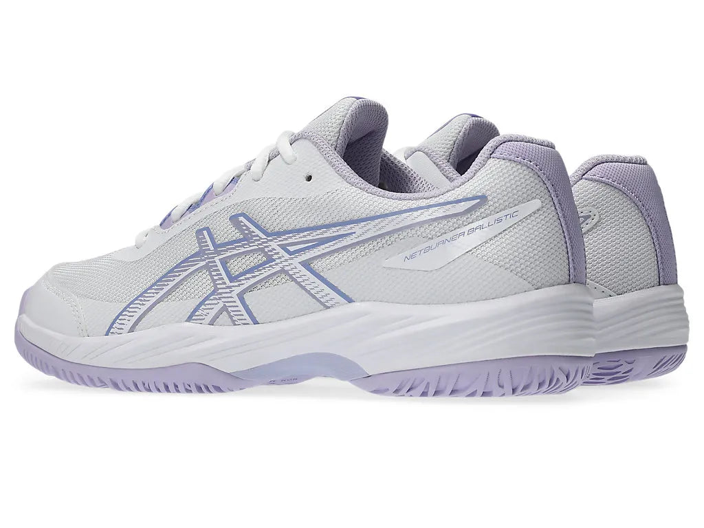 .ASICS YOUTH NETBURNER BALLISTIC 4 GS - White/Murasaki (Purple) - (1054A013.102) - MS - R2L14 - L/P