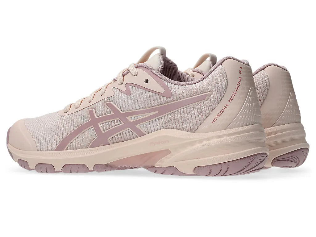 .ASICS WOMEN NETBURNER PROFESSIONAL FF 4 NETBALL SHOES - PEARL PINK/MORGANITE - (1072A097-701) - PP - R2L14