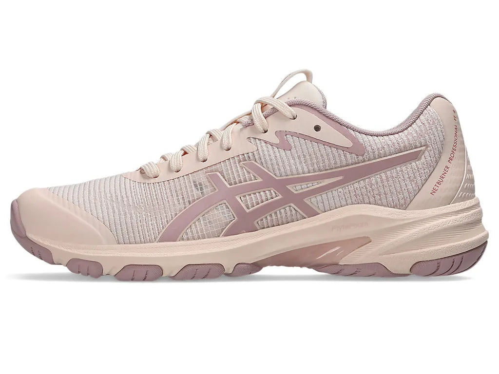 .ASICS WOMEN NETBURNER PROFESSIONAL FF 4 NETBALL SHOES - PEARL PINK/MORGANITE - (1072A097-701) - PP - R2L14