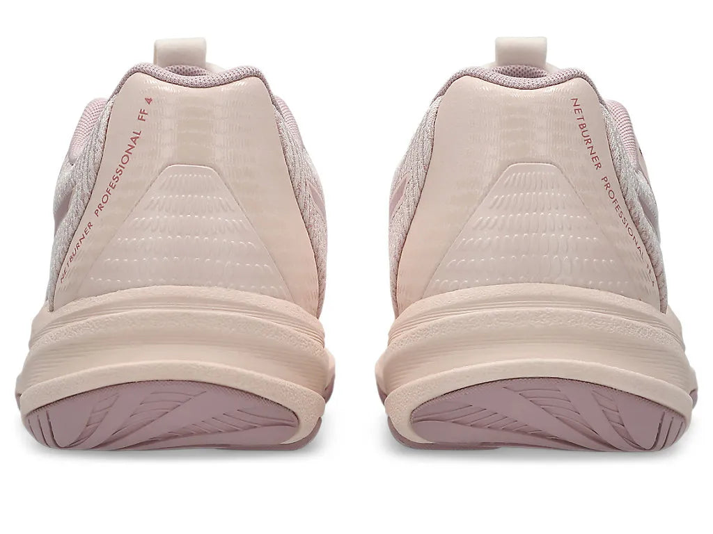 .ASICS WOMEN NETBURNER PROFESSIONAL FF 4 NETBALL SHOES - PEARL PINK/MORGANITE - (1072A097-701) - PP - R2L14