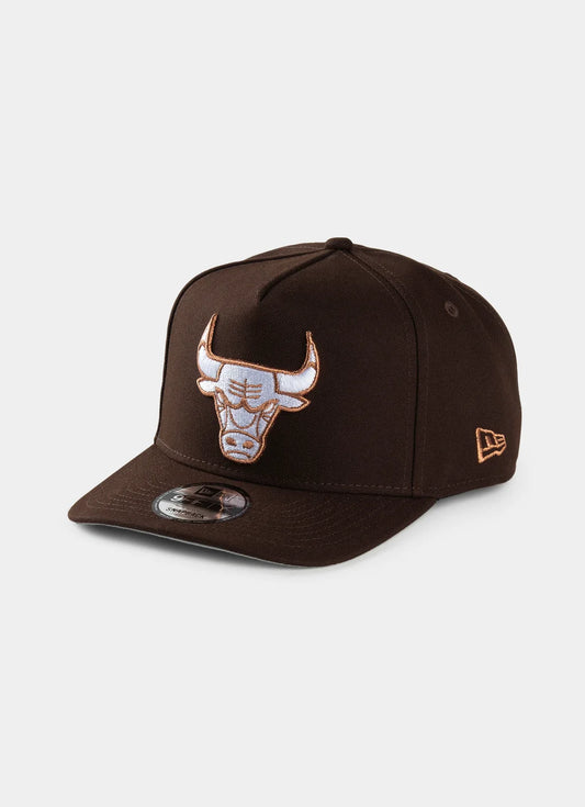 .New Era NBA 9Fifty A-Frame Chicago Bulls Snapback - BROWN - (60766875) - F
