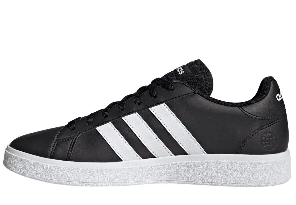 - Adidas Mens Grand Court Base 2 -BLACK/WHITE (GW9251) - EE2 - R2L13 L/P