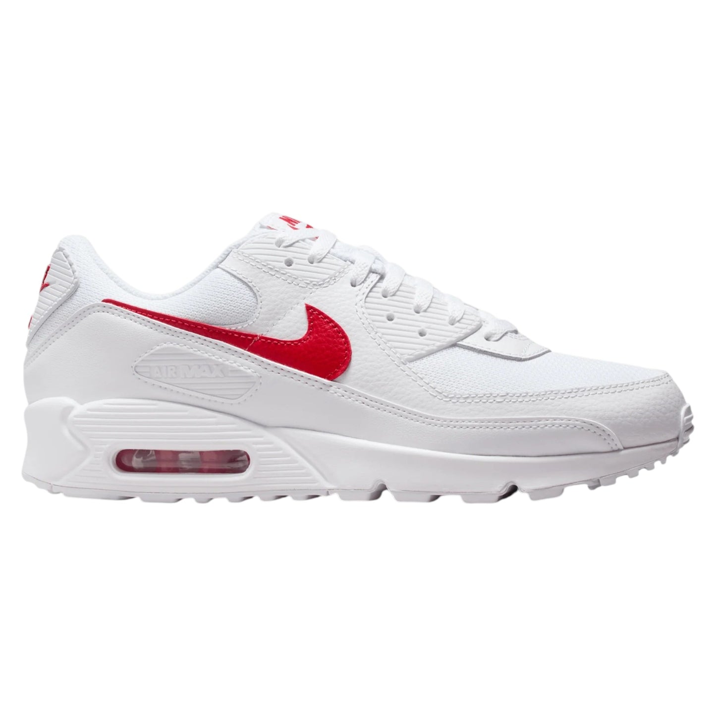 .NIKE MENS AIR MAX 90 - WHITE/RED - (DM0029-120) - SO3 - R1L4