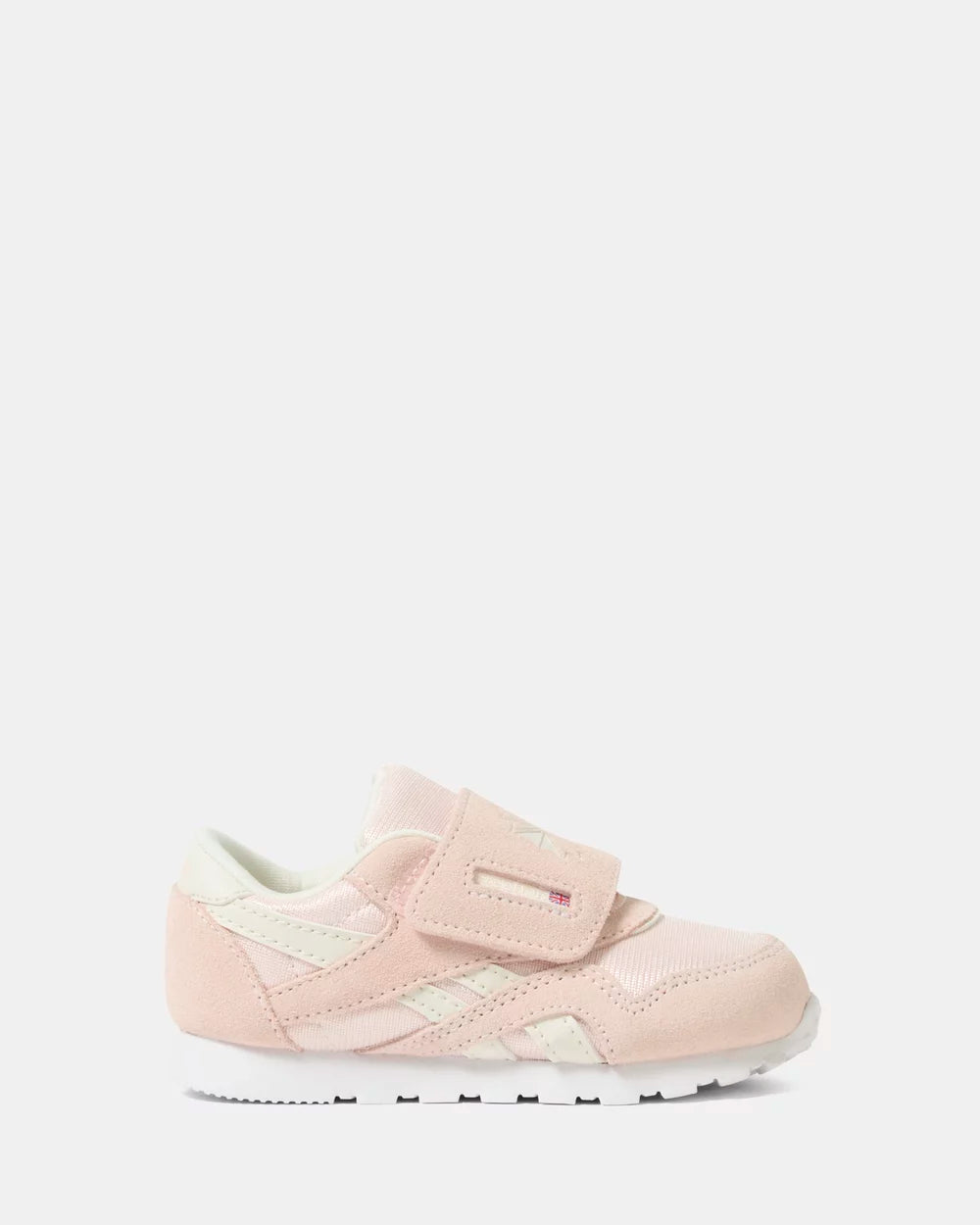 .REEBOK TODDLERS CLASSIC LEATHER NYLON - PINK/WHITE - (100256548) - QT- R1L9