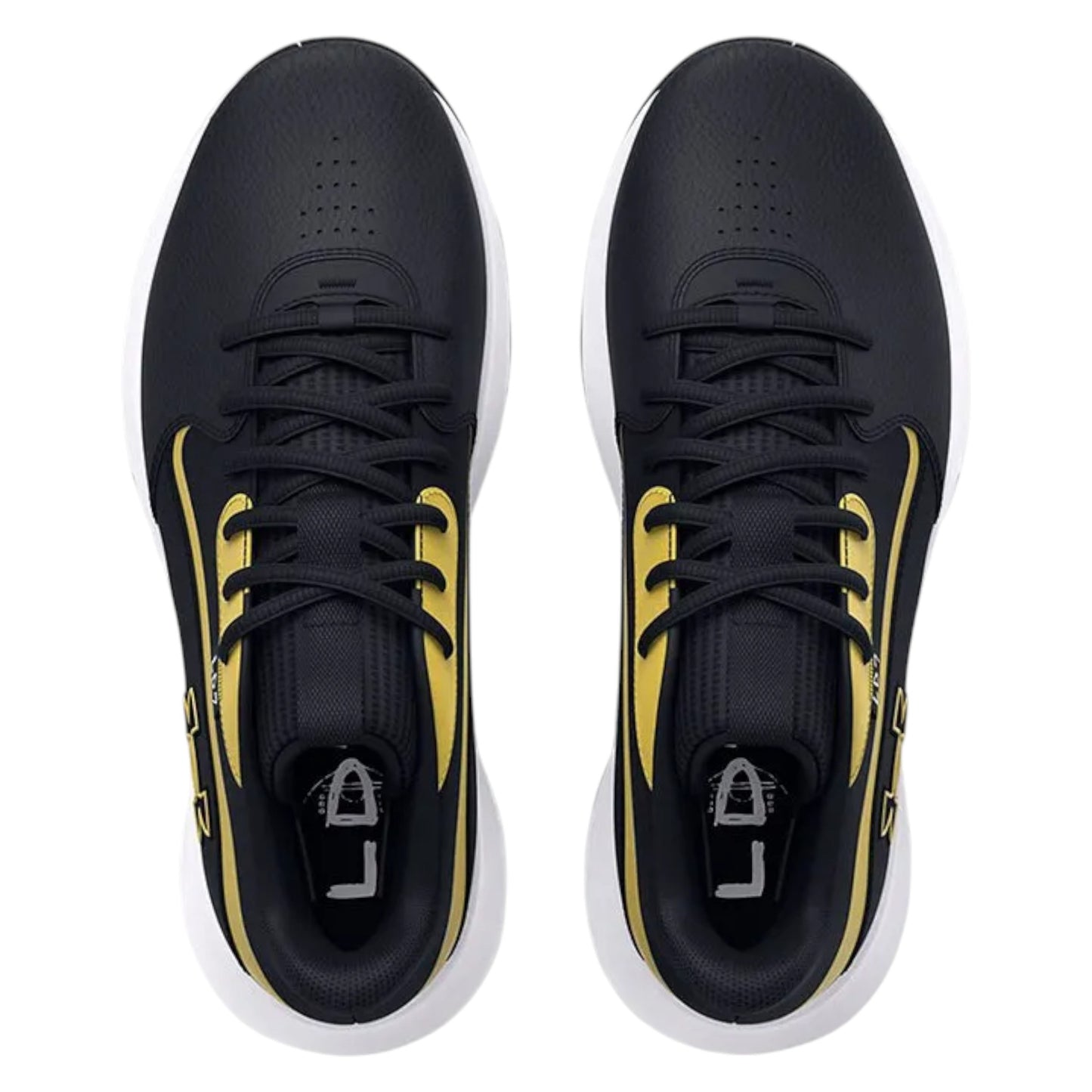 .UNDER ARMOUR MENS LOCKDOWN 7 - BLACK/WHITE/GOLD - (3028512-001) - LW7 - R2L11