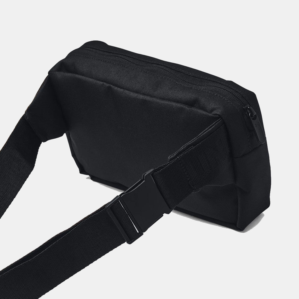 .Under Armour Unisex Essential Lite Waist Bag Crossbody - Black/White - (1381914-001) - F