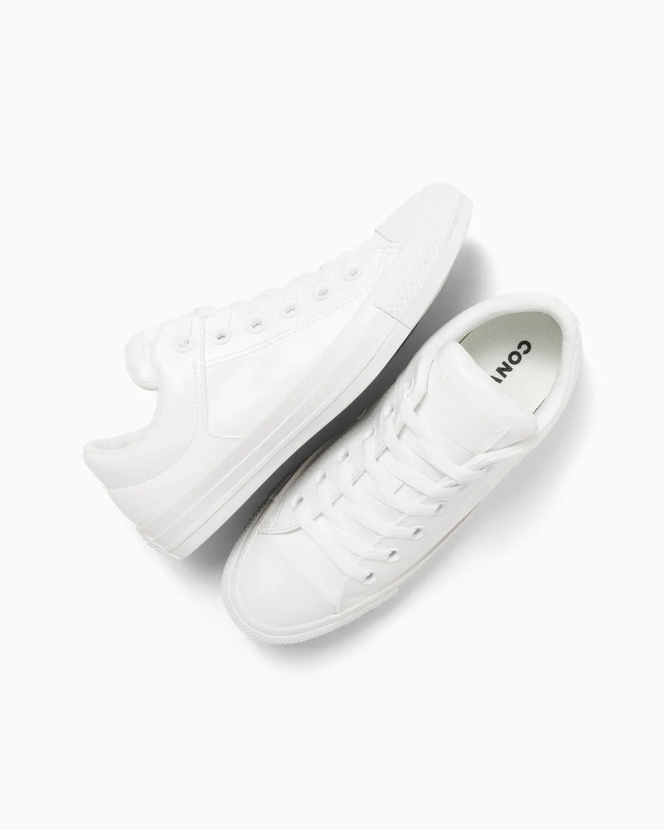 .Converse Chuck Taylor Leather Low Cut White Monochrome - (A10446) - OXW - R1L7