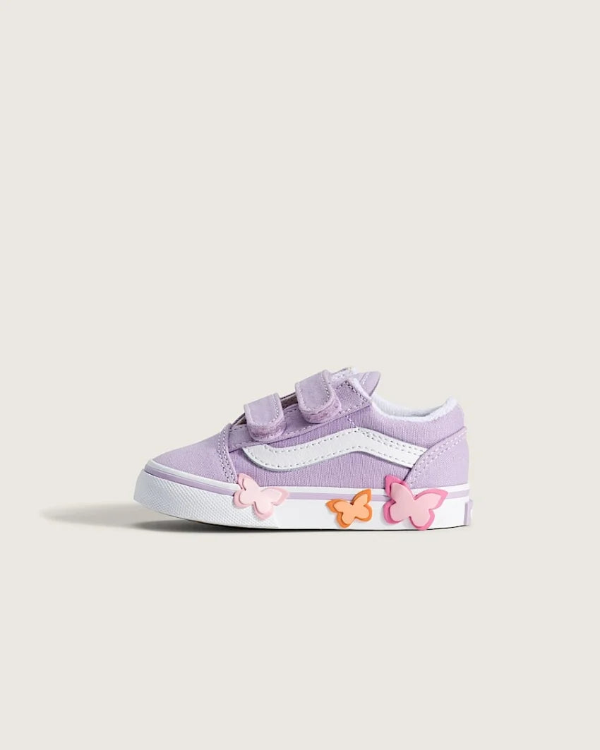 .Vans Toddlers Old Skool V - PURPLE/WHITE BUTTERFLY - (VN000EFHFSF) - PY- L1