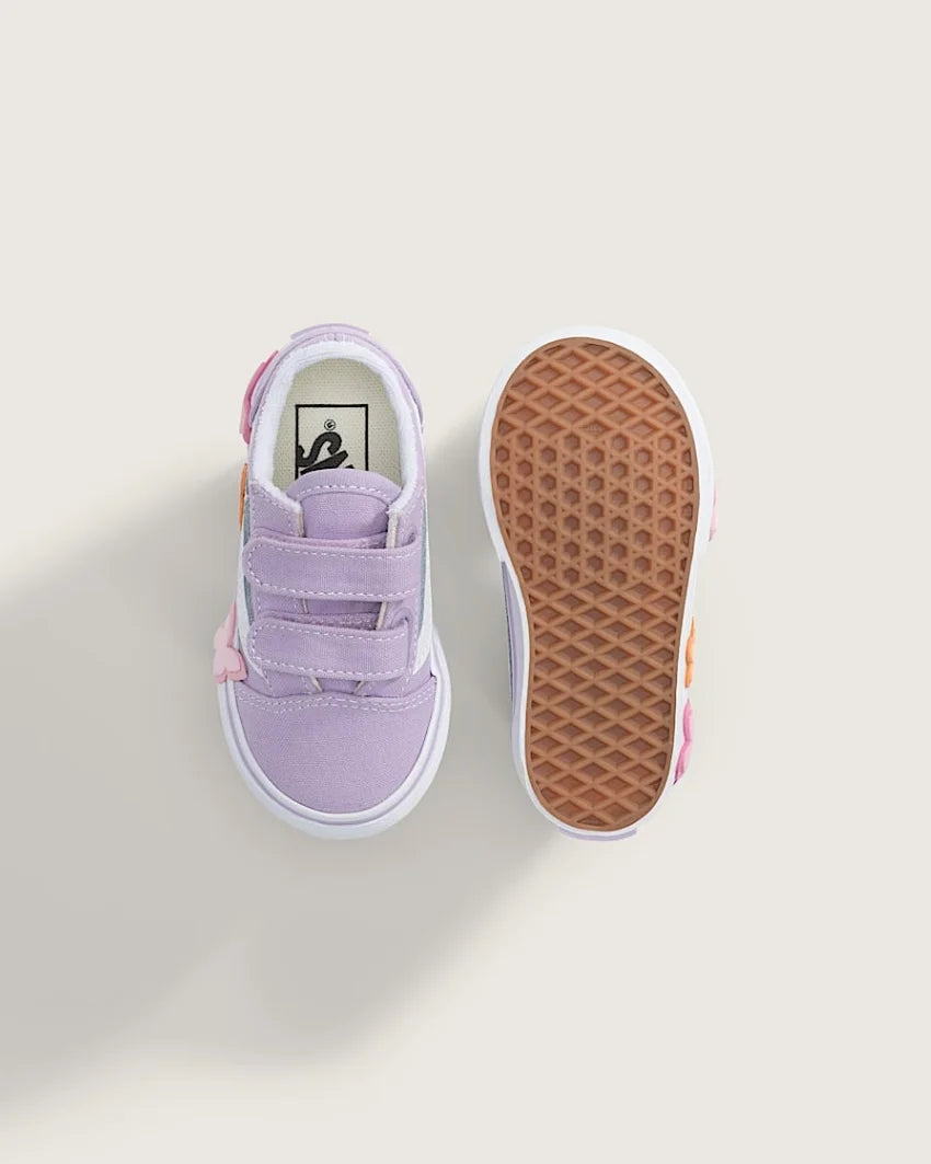 .Vans Toddlers Old Skool V - PURPLE/WHITE BUTTERFLY - (VN000EFHFSF) - PY- L1