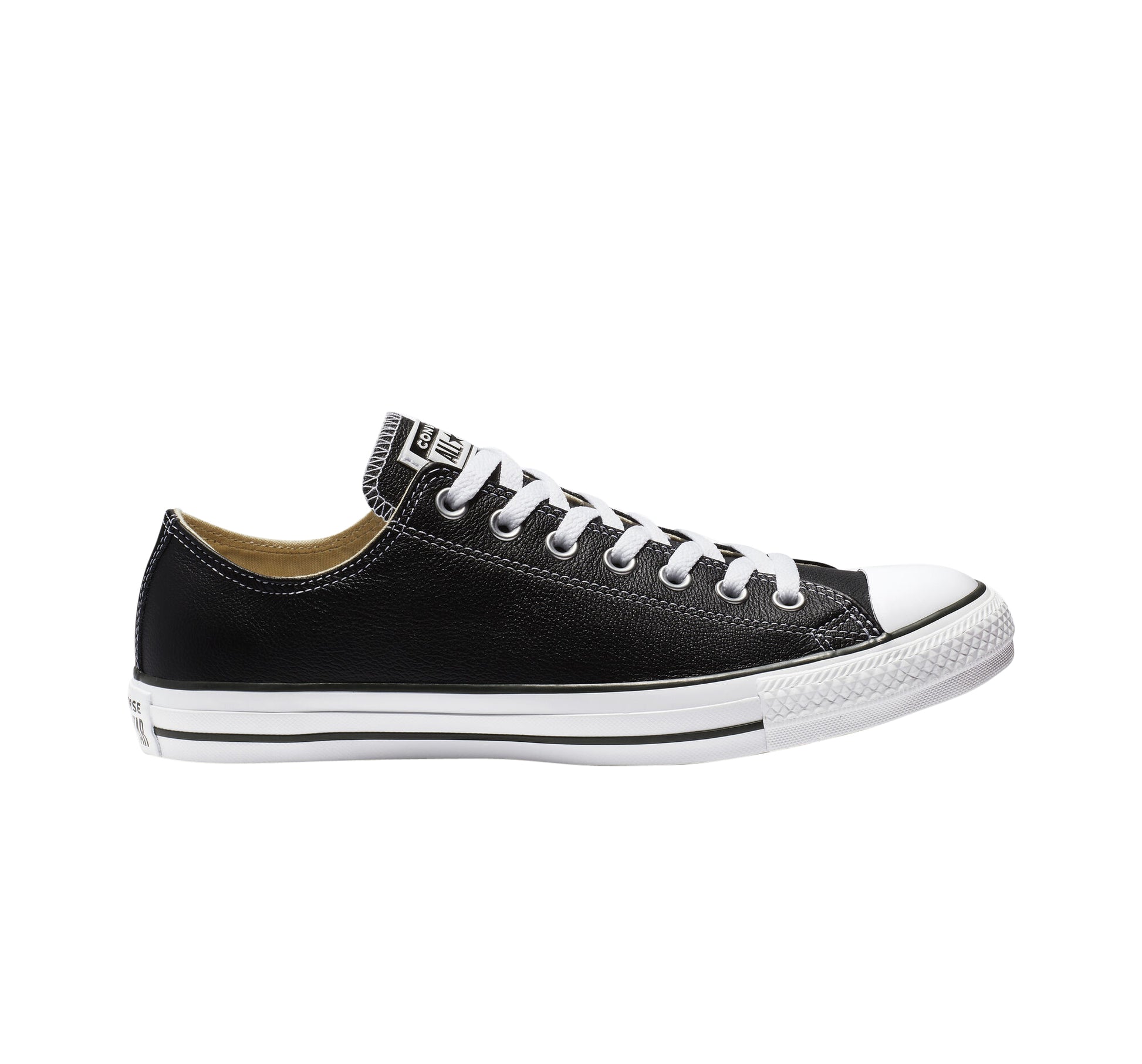 Converse Chuck Taylor Unisex Leather Blk/Wht Lo (132174) BLK LTHR LOW R1L8