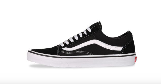 Womens old skool black and white vans on sale