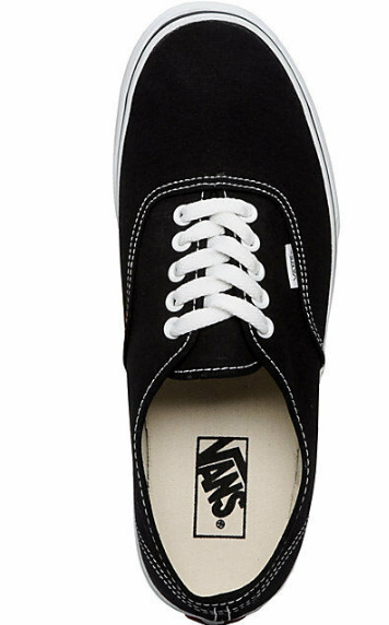 - Vans AUTHENTIC Black & White Sneakers (VN-0EE3BLK.BLK) - BLK - R1L6