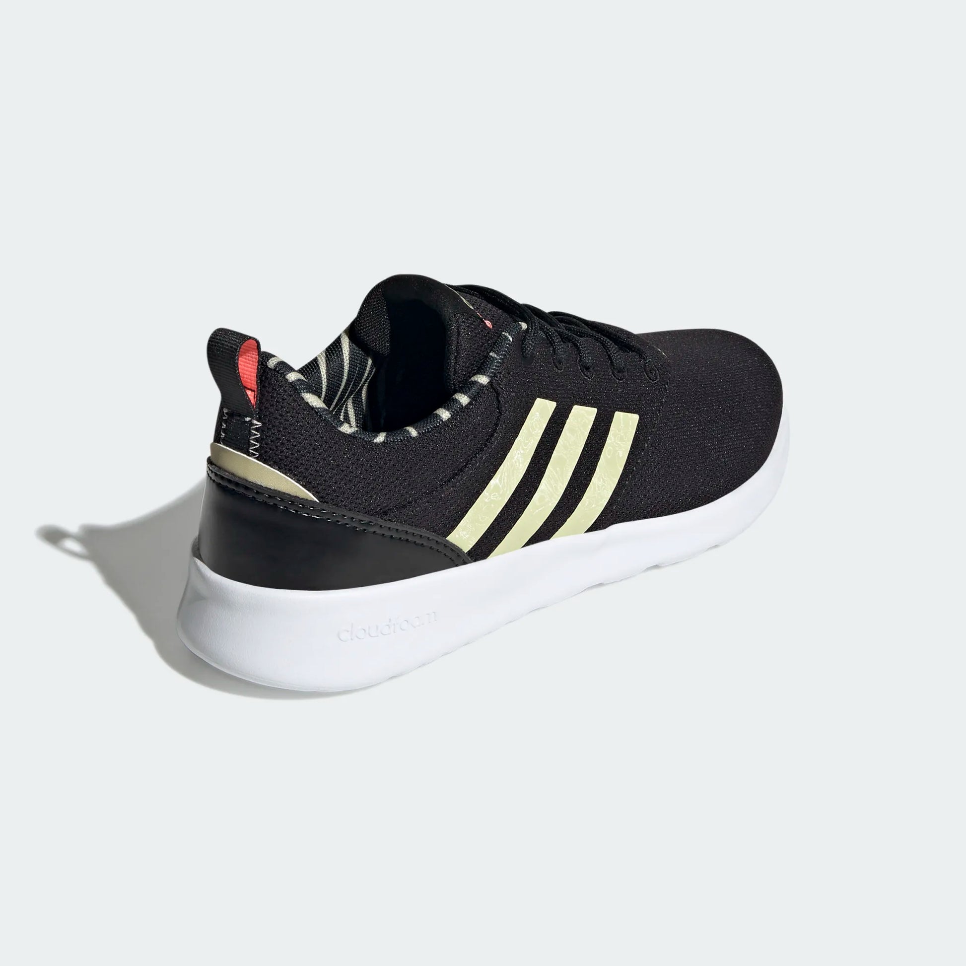 Adidas Womens QT RACER 2.0 Black Gold Print GX5681 RTQ R2L14