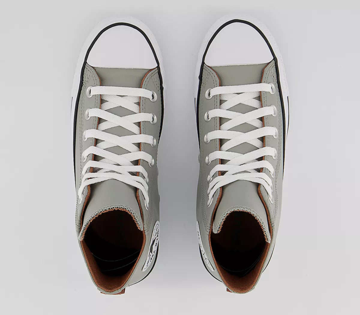 .Converse All Star Hi Trainers Slate Sage Mineral Clay Faux Leather - (A00477) - SAG - R1L6