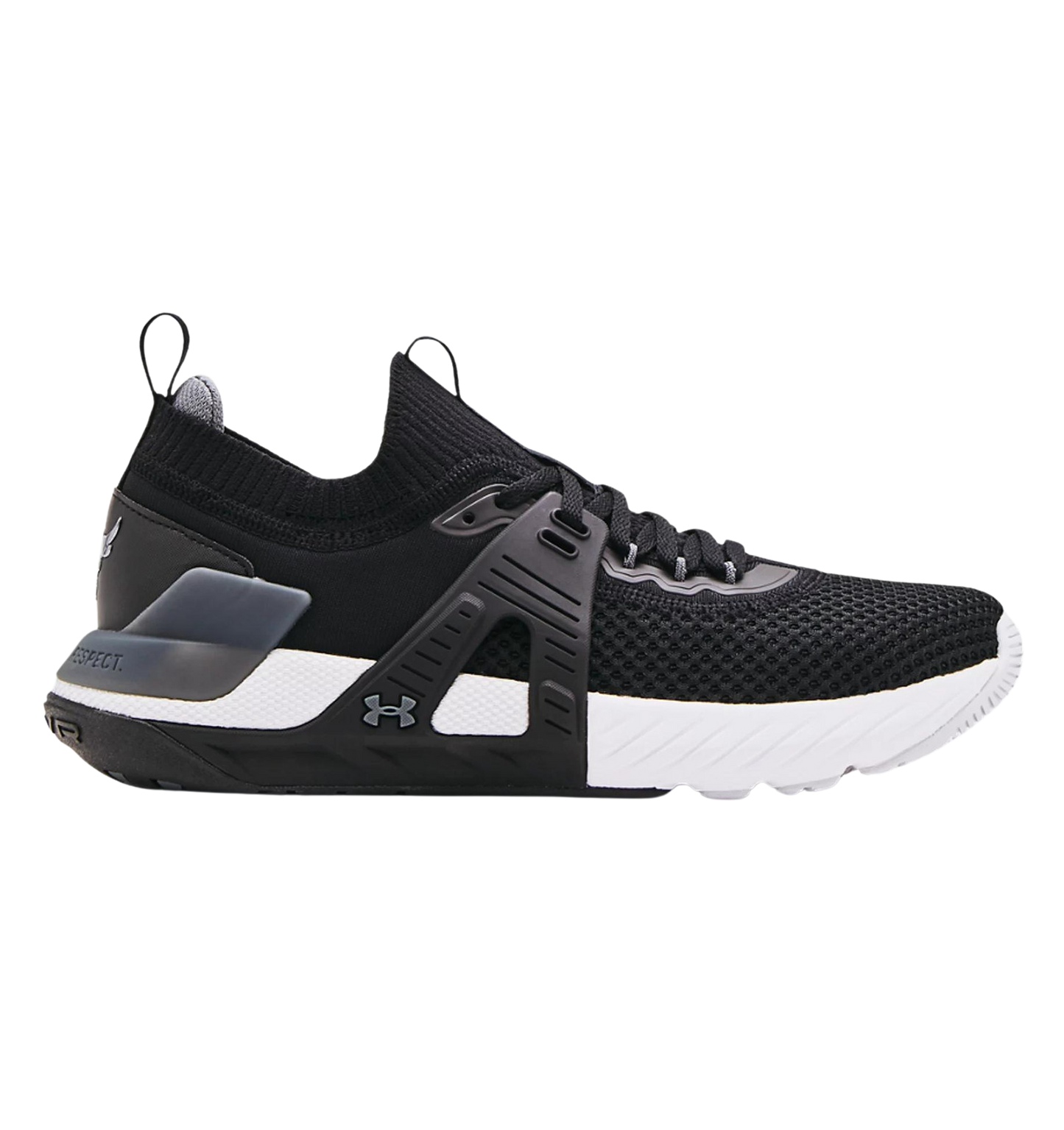 Under Armour Mens Project Rock 4 Black/White/Pitch Gray - (3023695-001) - HV - R2L18