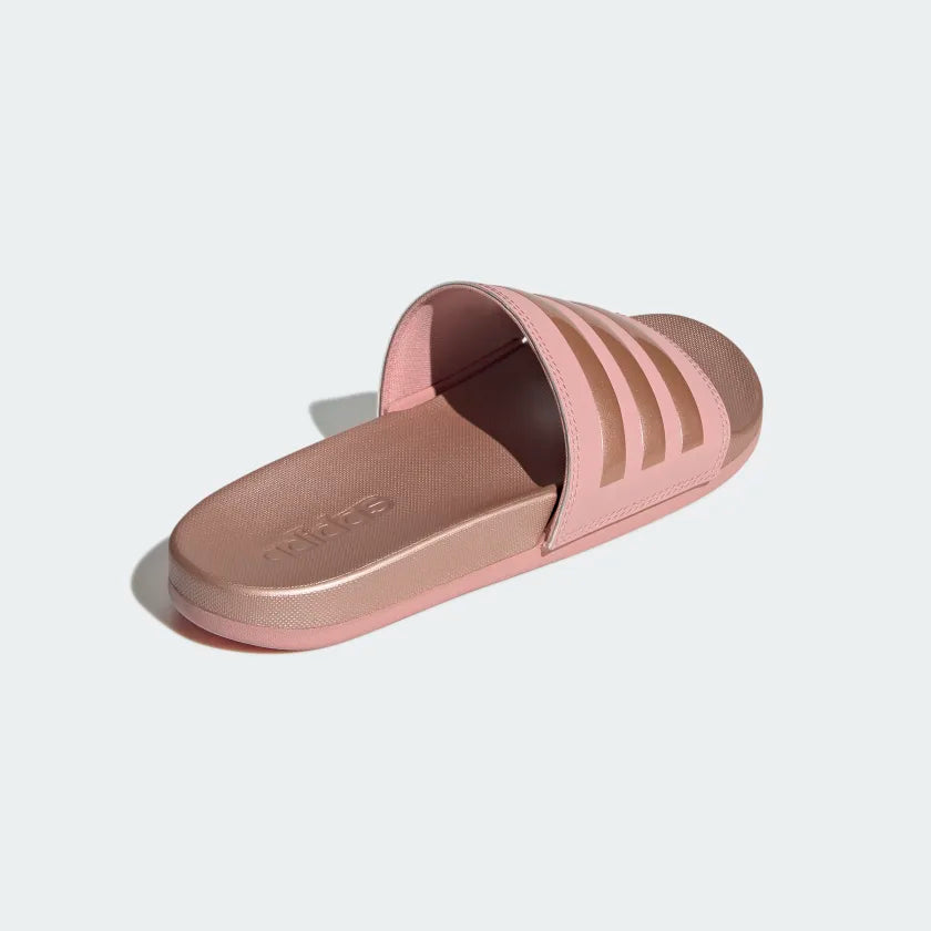 Adidas adilette slides rose best sale gold