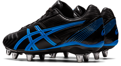 ASICS MENS LETHAL TACKLE BLACK ELECTRIC BLUE RB R2L17 L P