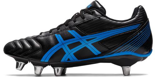 ASICS MENS LETHAL TACKLE BLACK ELECTRIC BLUE RB R2L17 L P