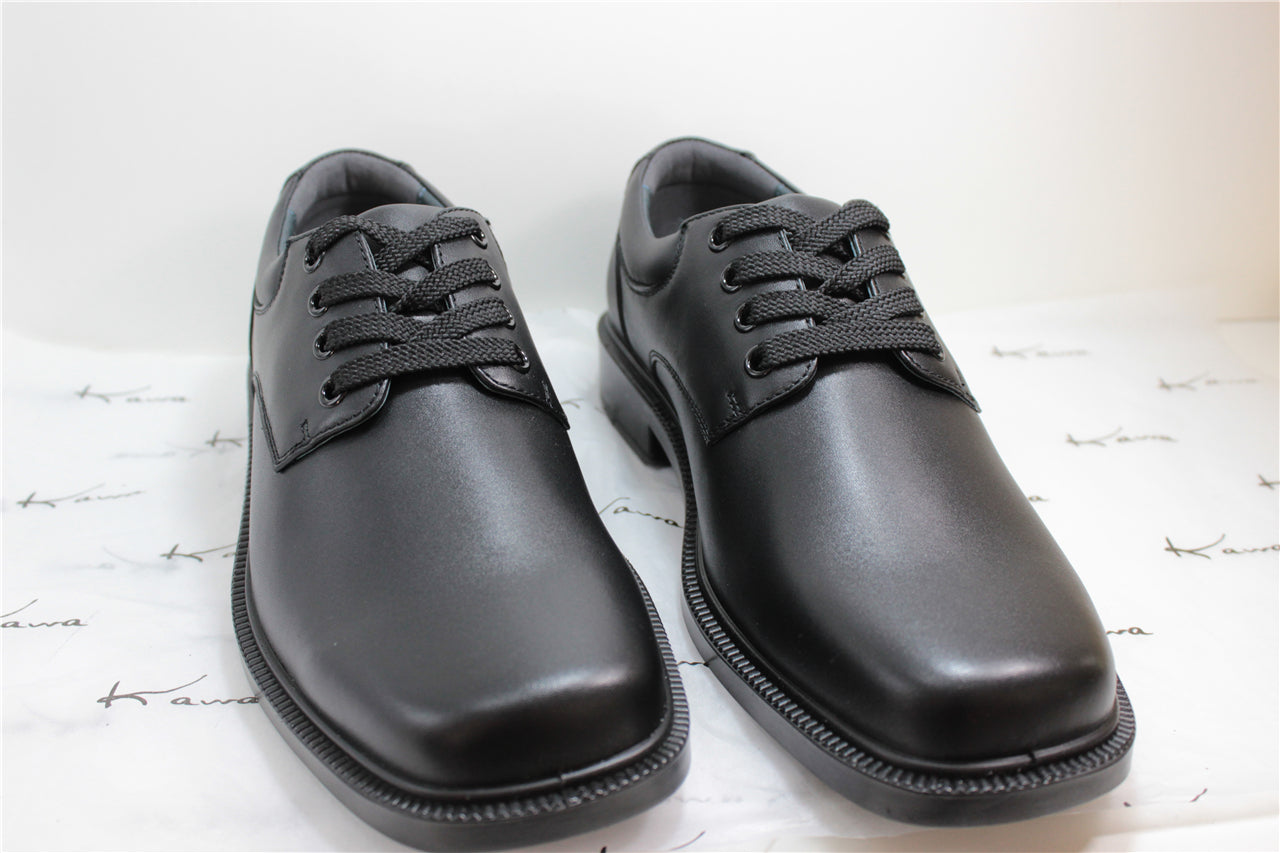 Kawa Brand School Shoes Real Leather Black - BL2 - F