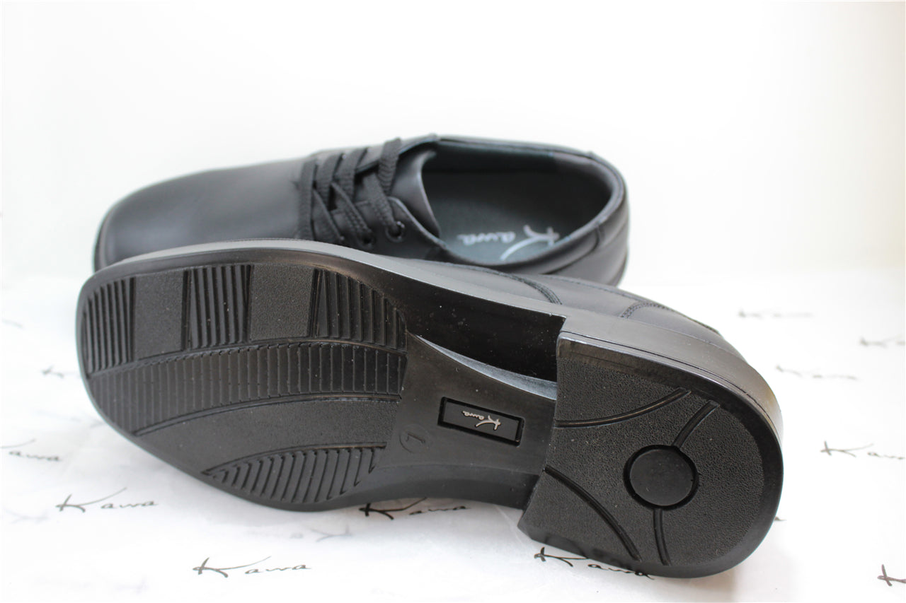 Kawa Brand School Shoes Real Leather Black - BL2 - F