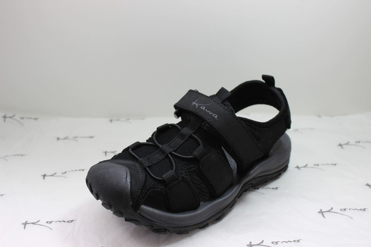 School Boys / Girls Closed Toe Protect Sandals Kawa Brand Black - B - (BS02) - F