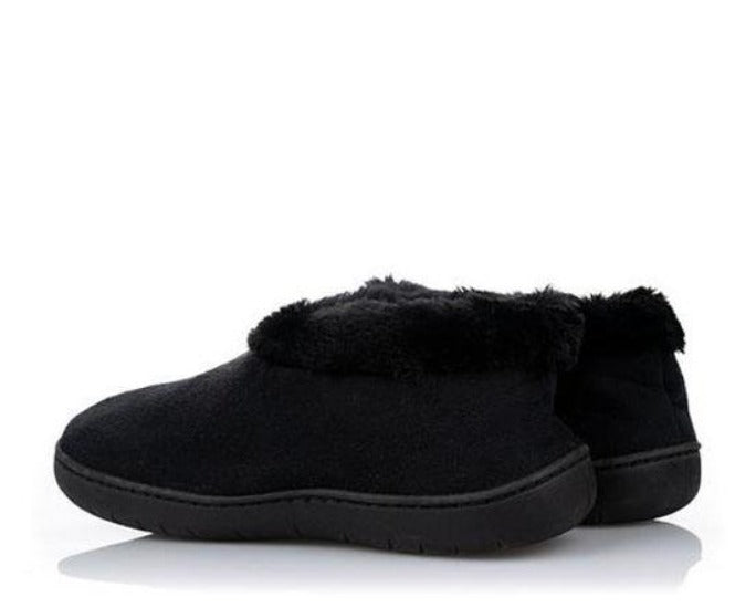 Black bootie cheap slippers women's