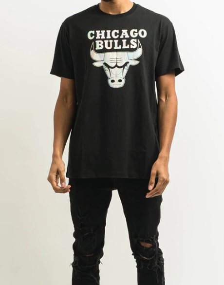 .Mitchell & Ness Mens Platinum Tee Bulls - (7K2M1FETP-BUL) - TS18 - BAS 14- L/P