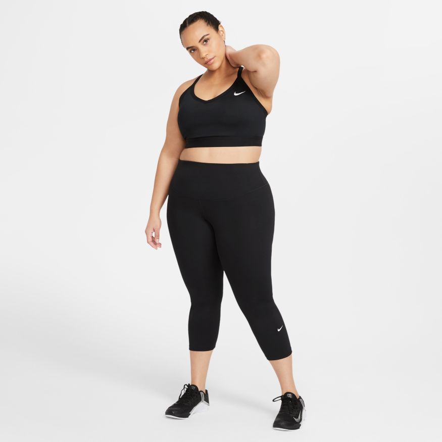 Nike One Tight Fit Mid Rise Black Crop Workout Leggings Women SM DD0247-010  NWT