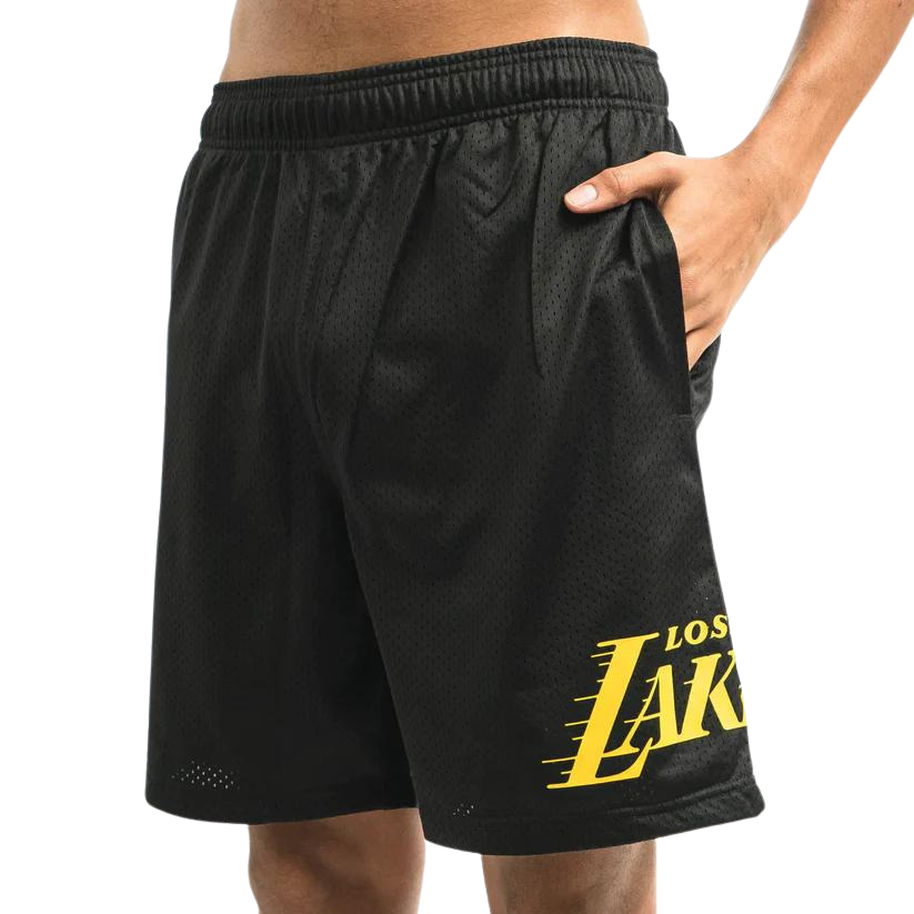 - Mitchell & Ness Mens Wing Shorts Lakers - (7K2M1FETY-LAK) - SH12 - BAS 19 - L/P