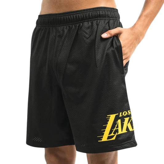 - Mitchell & Ness Mens Wing Shorts Lakers - (7K2M1FETY-LAK) - SH12 - BAS 19 - L/P