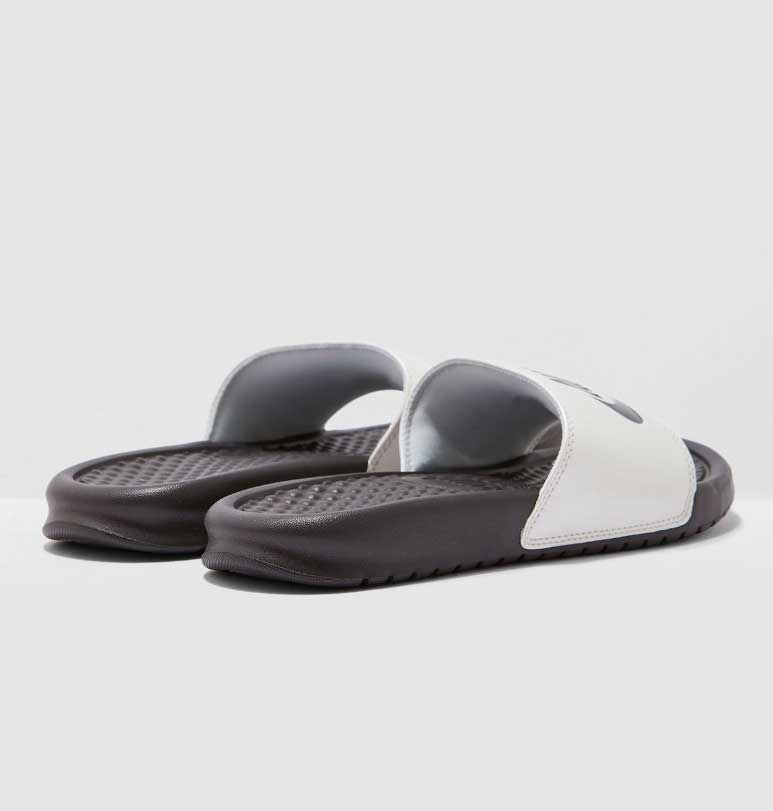 Nike Benassi Womens JDI THUNDER GREY SUMMIT WHITE Scuffs