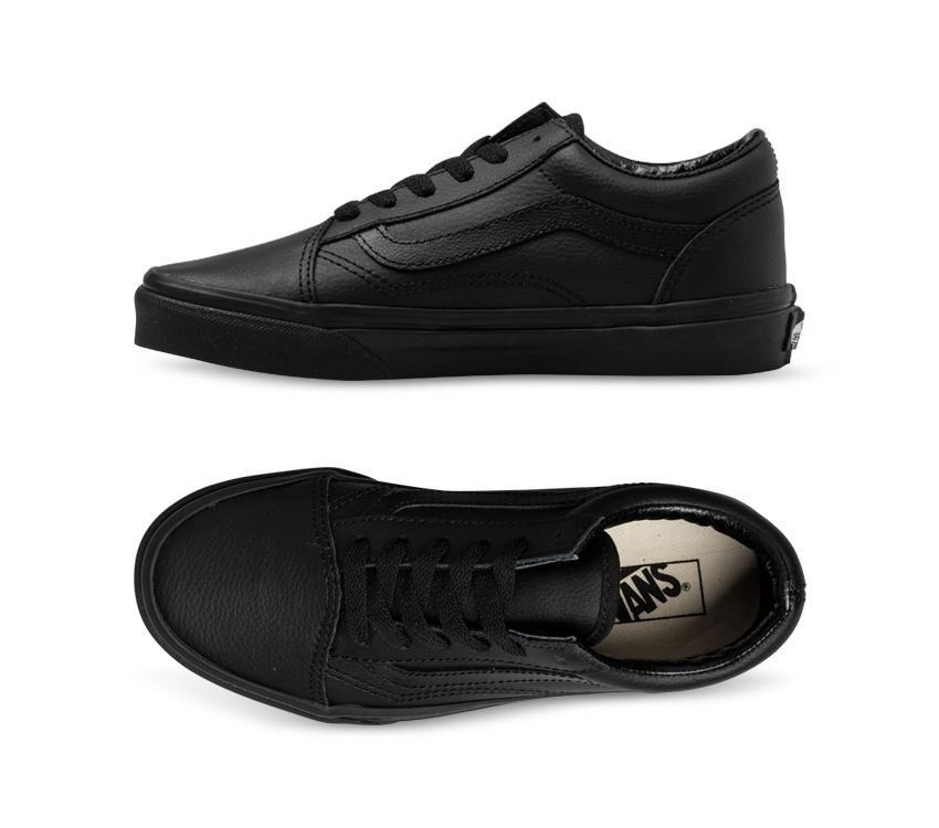 Vans Kids Old Skool Leather VN00W9TL3B.BLK KL R1L1 Shoe Bizz