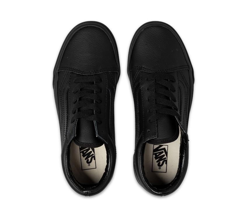 Black leather vans outlet 4