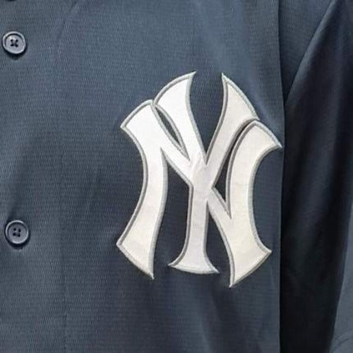 Men's New York Yankees Navy Big Logo Button-Up Shirt