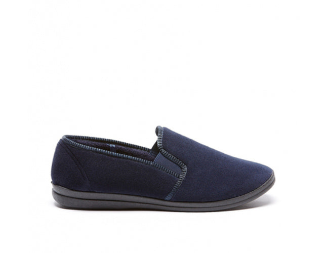 Grosby Mens Percy Slippers Navy - (100048 404) - NAVY - F