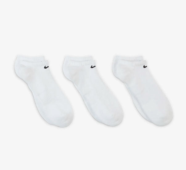 - Nike Unisex Everyday Cushion No Shows Socks 3pk - (SX7673 100) - F