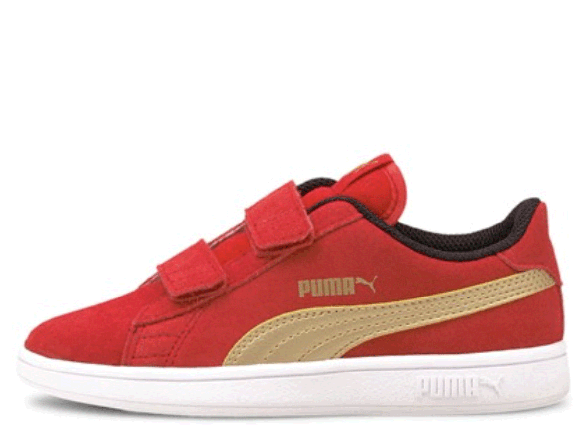 Puma Toddler Smash V2 Red Gold 365178 28 PM2 R1L10 Shoe Bizz