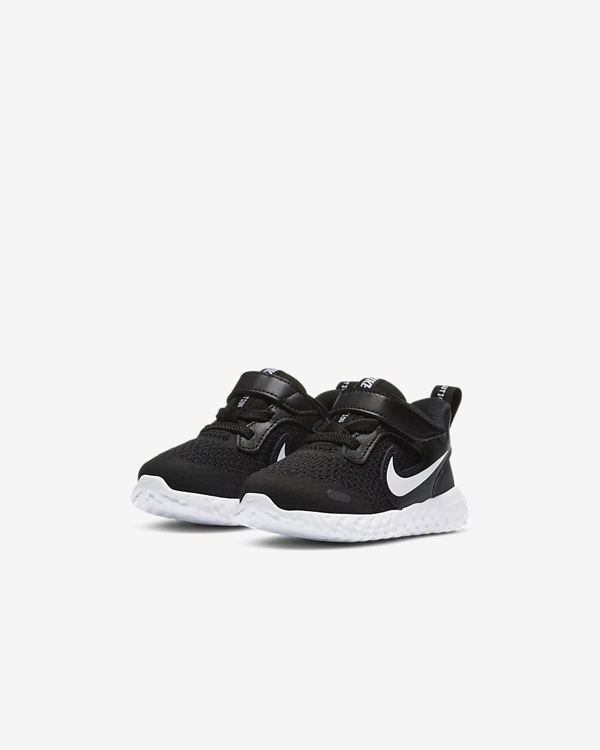 Nike Toddler Revolution 5 Blk/Wht - (BQ5673 003) - RT - R1L9