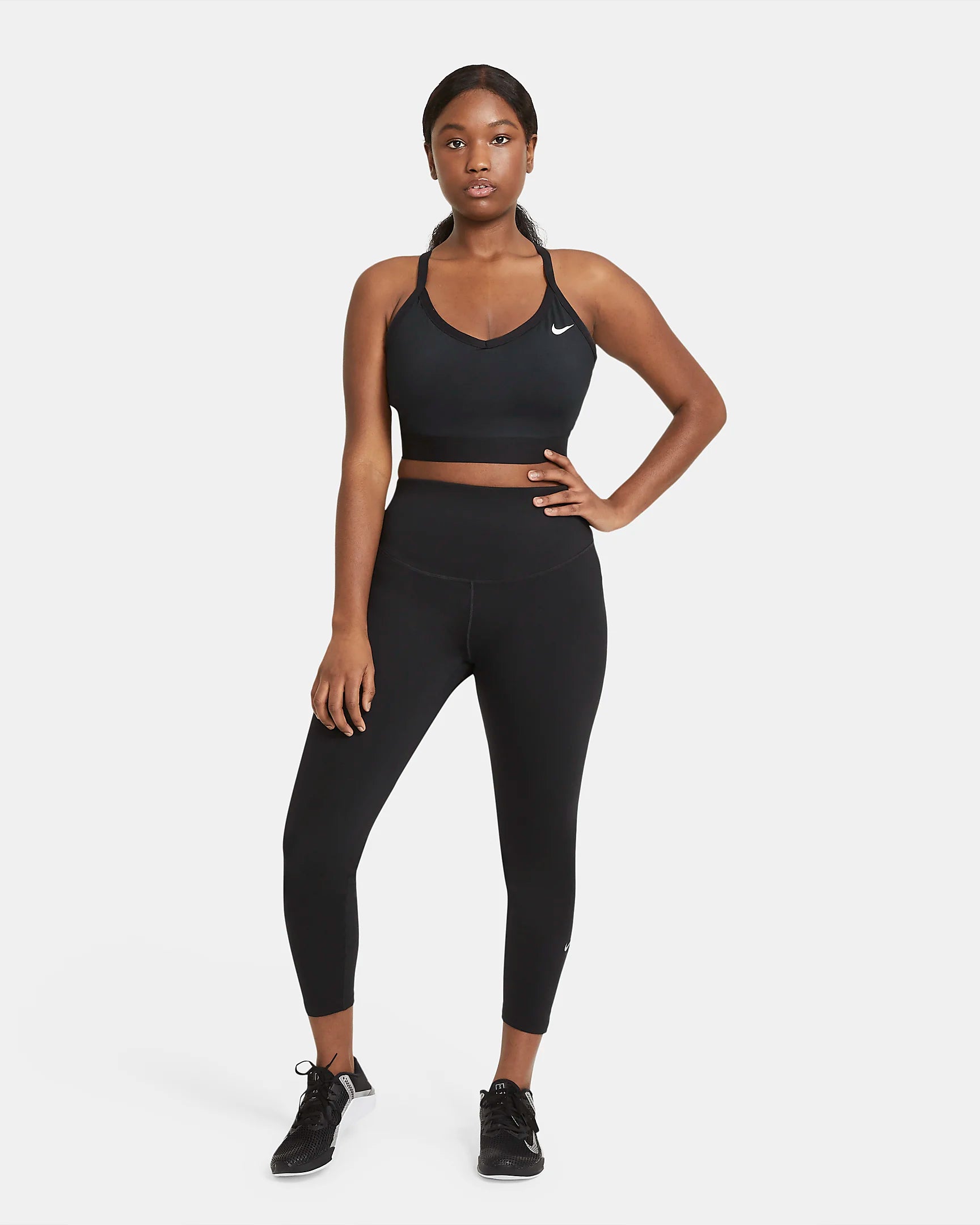 Nike NIKE OneWomen's Mid-Rise Crop Leggings DD0247-010, Black