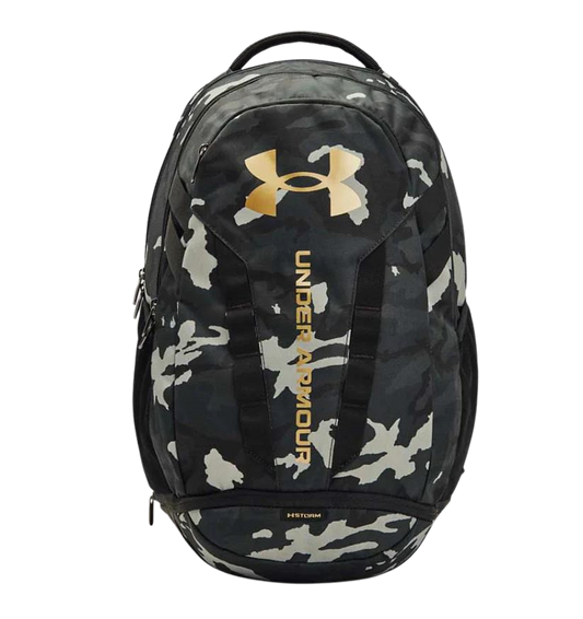  Under Armour Men's UA Hustle 3.0 Backpack (Black / Metallic  Gold-007), One Size