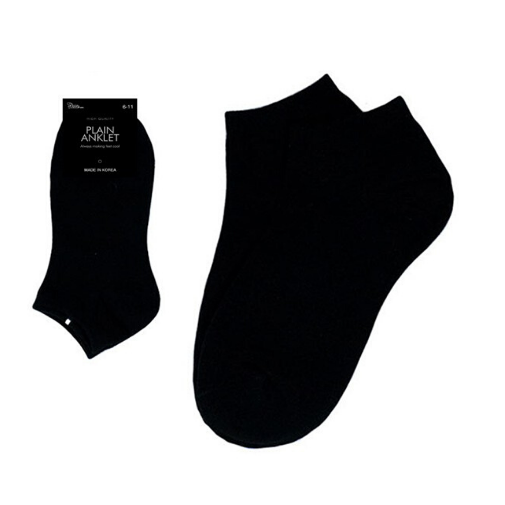 #Thin Anklet Socks Single Pair 2-8 / 6-11 / 11-14 - Black